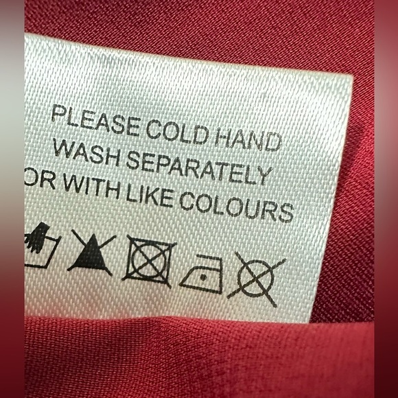 JessaKae Red Ruffled Midi Dress with Flutter Sleeves 100% Polyester - Picture 13 of 13